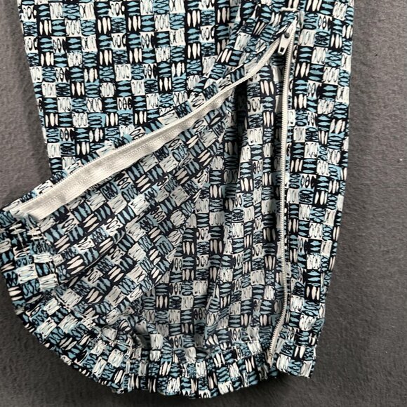 Adidas Pants Mens XL Track Athletic Drawstring Abstract Pattern Pockets Zip Ankl - Picture 3 of 13